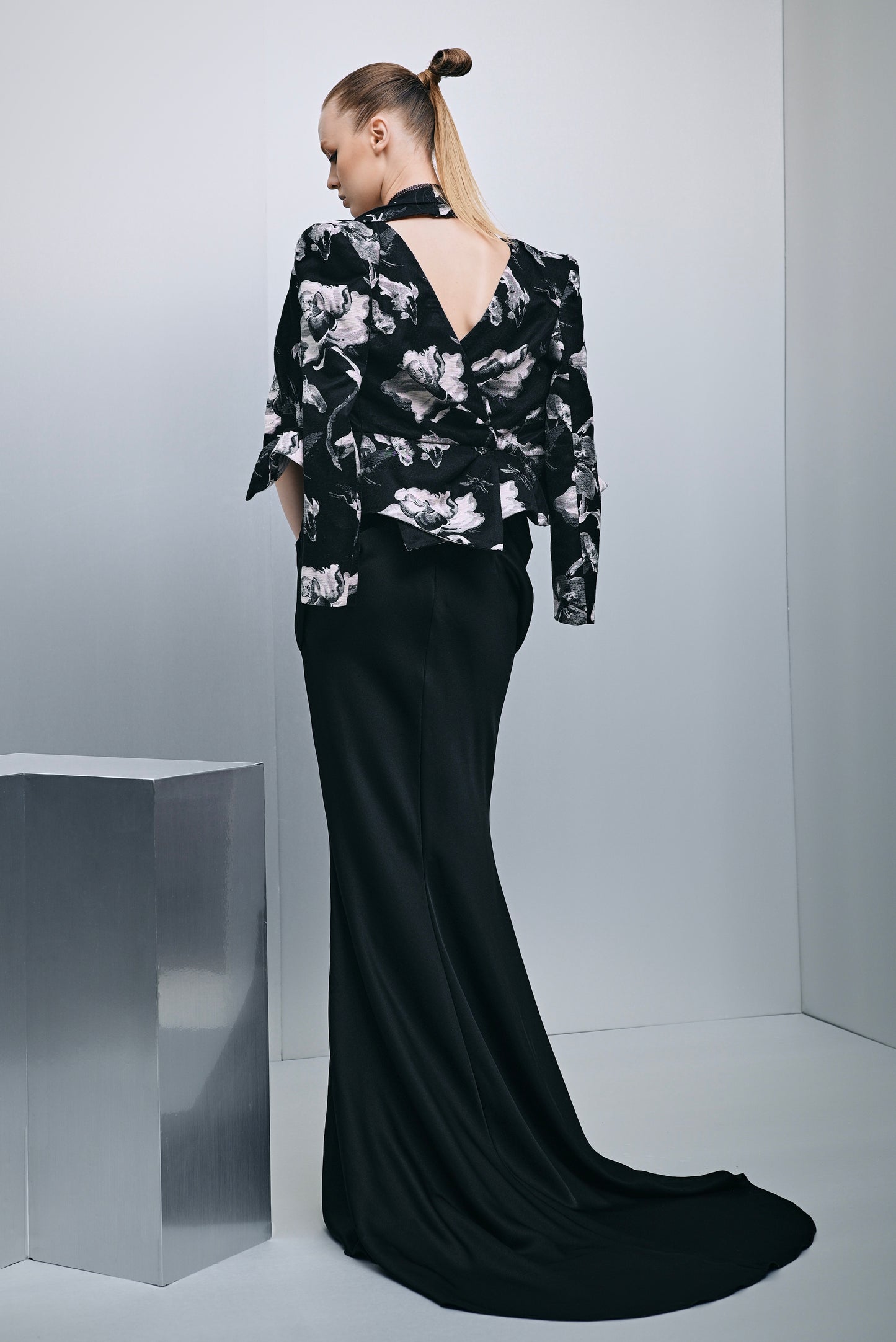 Opaline cady evening dress