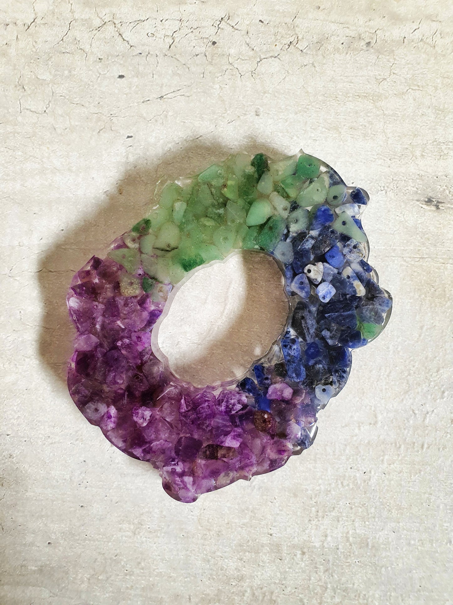Multi Coloured Stone Resin Coasters (Set of 3)