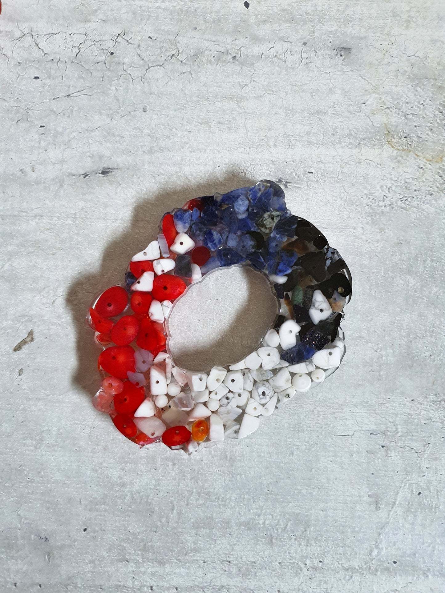 Multi Coloured Stone Resin Coasters (Set of 3)