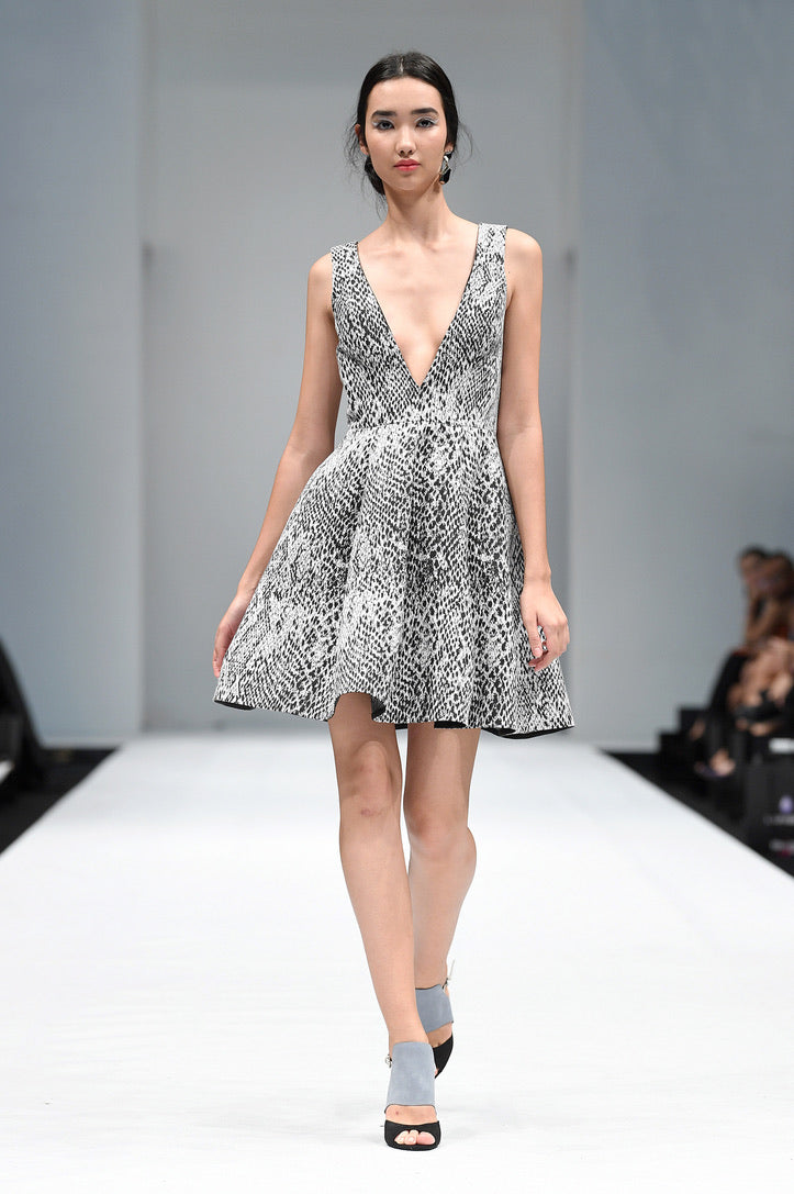 PRIYANKA PYTHON COCKTAIL DRESS