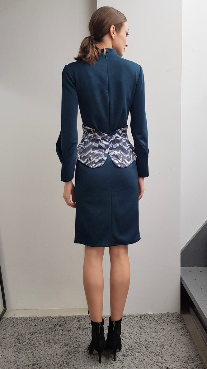 Aleks Dark Teal Cocktail Dress