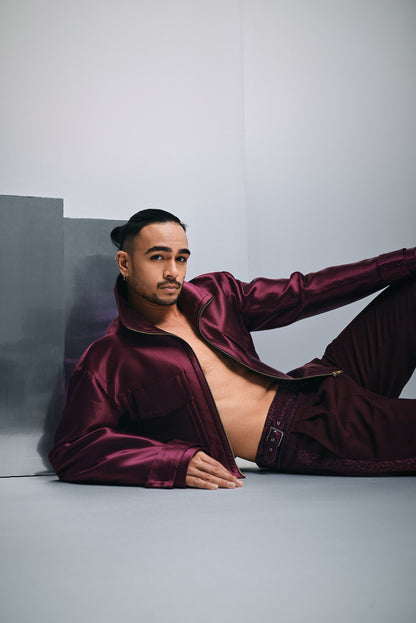 Ascher cropped bonded jacket