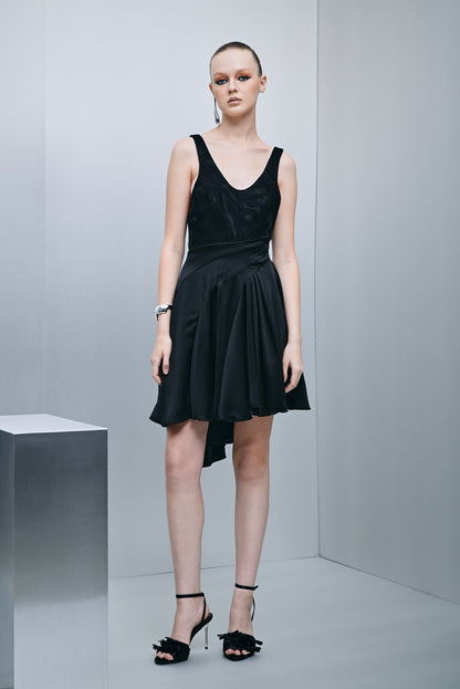 Calithea cady and jacquard cocktail dress