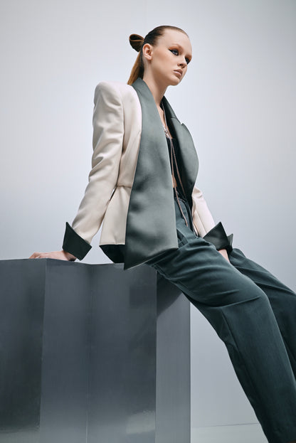 Astraea tailored double duchess jacket