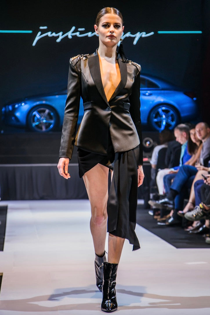 BONNEY STRUCTURED JACKET IN NOIR