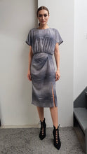 Load image into Gallery viewer, KAIA GREY CROC PRINT DRESS
