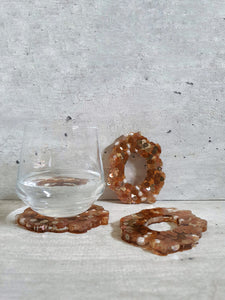 Pearl And Sequin Resin Coasters (Set of 3)