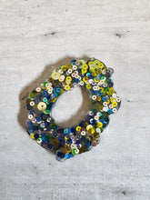 Load image into Gallery viewer, Shades Of Green Sequins Resin Coasters (Set of 3)
