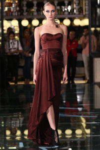 TAMMY BUSTIER GOWN IN CHOCOLATE