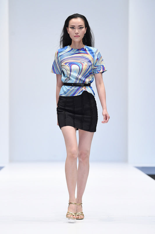 AVA OIL SPILL PRINT TEE
