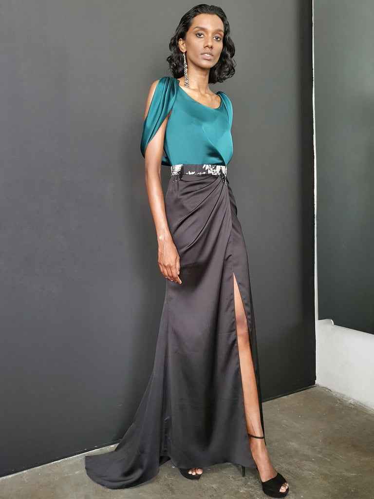 Evanna Colour Block Gown