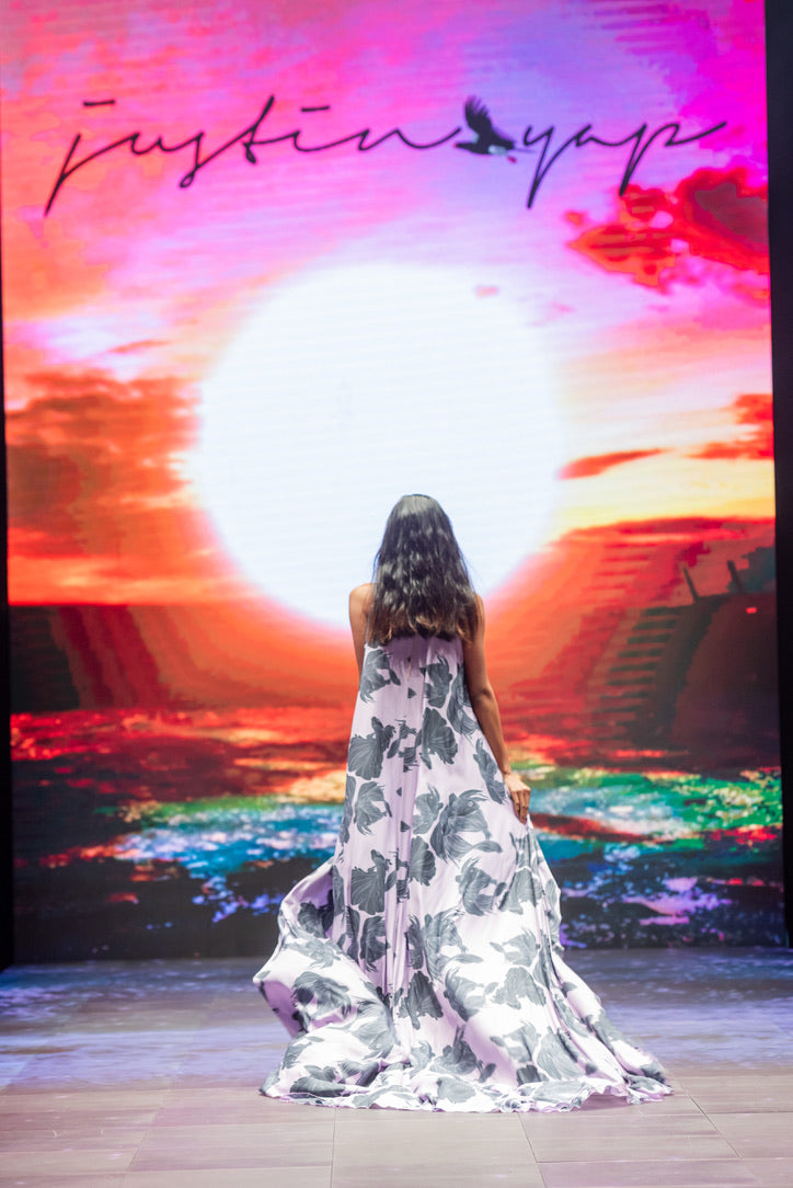 Venus Betta print parachute dress