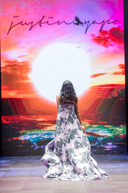 Venus Betta print parachute dress