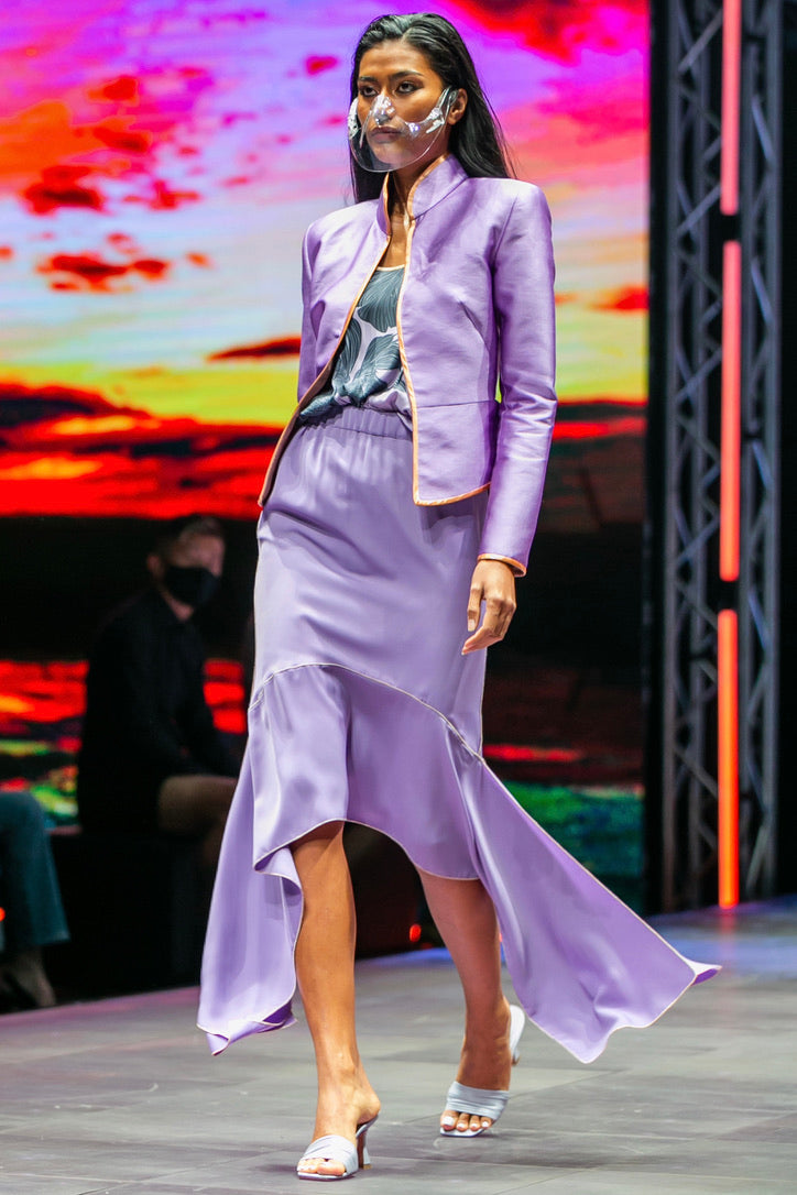 Mia lilac asymmetrical skirt