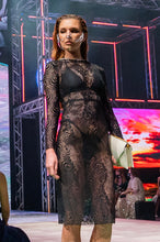 Load image into Gallery viewer, Nacima swirl pattern lace dress
