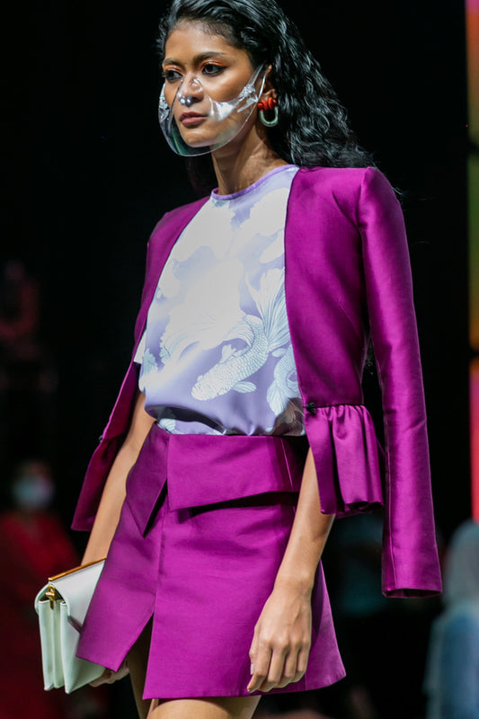 Ximena tailored taffeta jacket