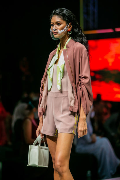 Sienna crepe light-weight bomber jacket