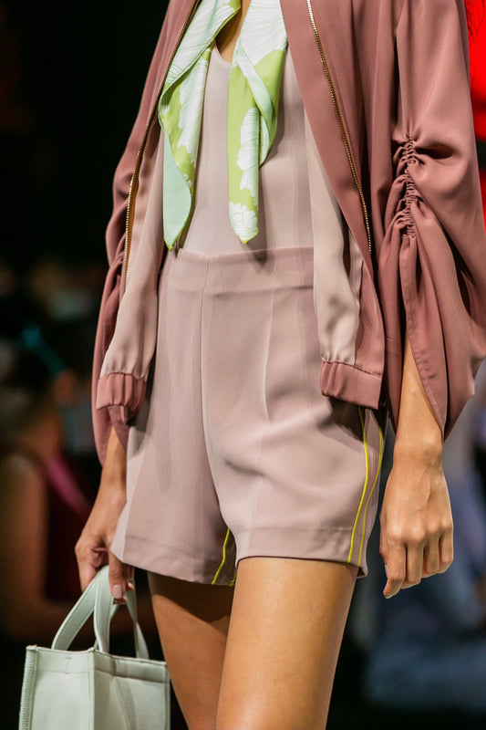 Blake dark nude crepe shorts