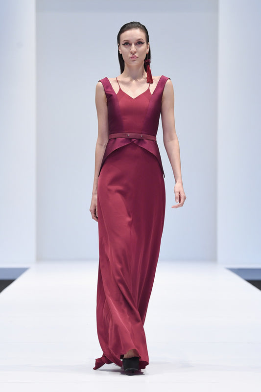 LEAH MAGENTA EVENING DRESS