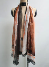 Load image into Gallery viewer, Python Print Silk Scarf in Brown
