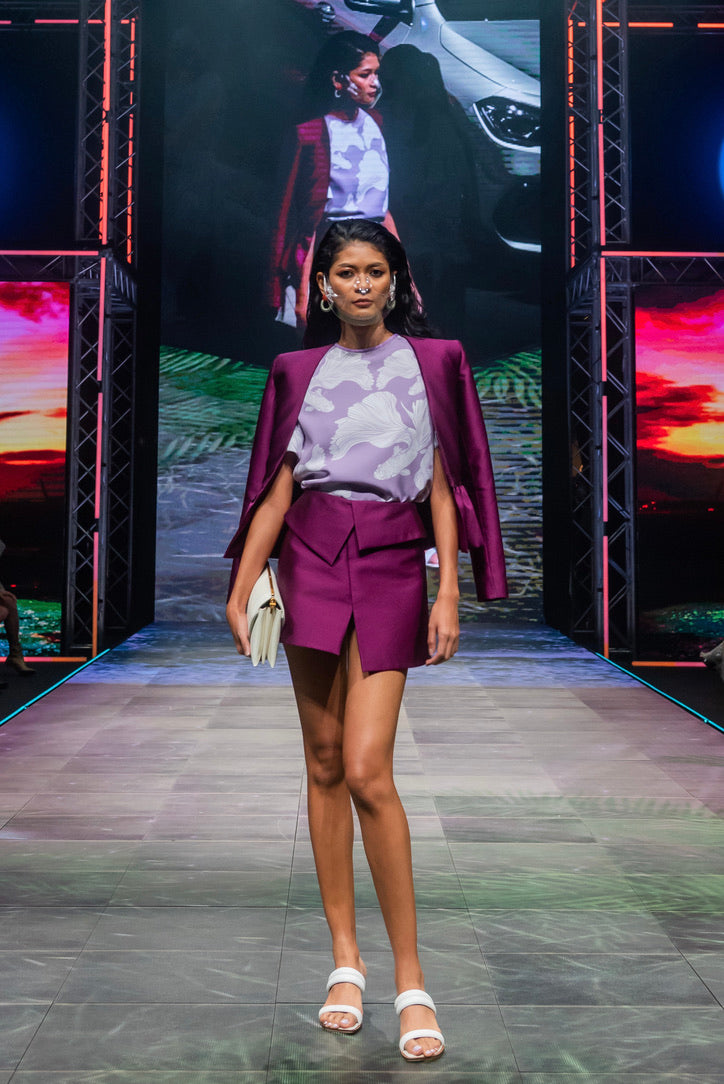 Ximena tailored taffeta jacket