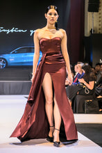 Load image into Gallery viewer, TAMMY BUSTIER GOWN IN CHOCOLATE
