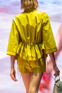 Vanessa chartreuse cotton sateen jacket