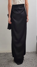 Load image into Gallery viewer, Gia Black Draped Long Skirt
