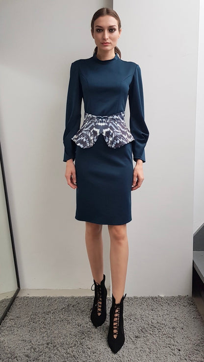Aleks Dark Teal Cocktail Dress