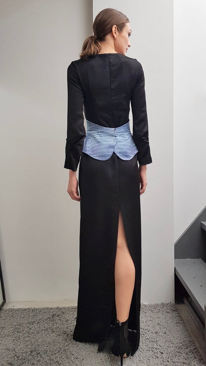 LIYA BLACK LONG DRESS