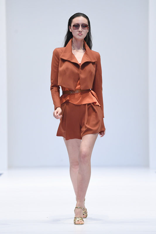 SORAYA TERRACOTA CROPPED JACKET