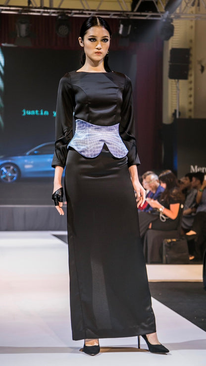 LIYA BLACK LONG DRESS