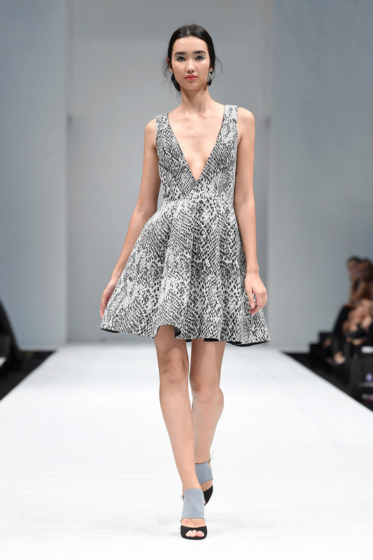 PRIYANKA PYTHON COCKTAIL DRESS