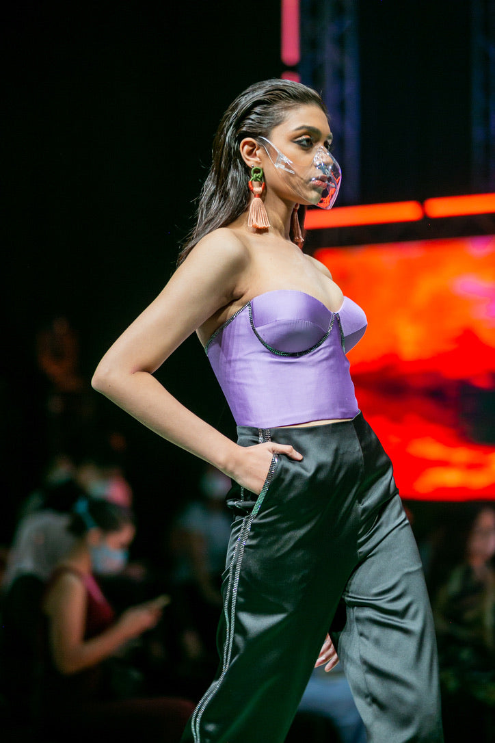 Alyssa lilac corset top