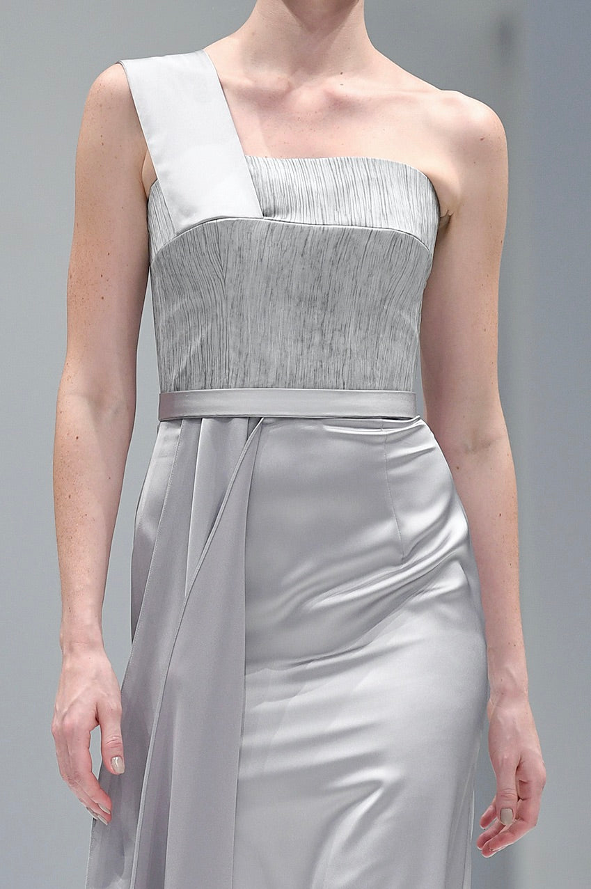 STELLA STEEL GREY EVENING GOWN