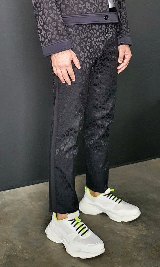 Logan slim jacquard pants