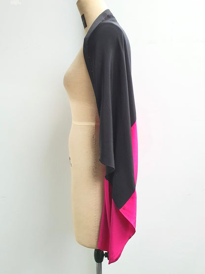 Colour Block Silk Shrug