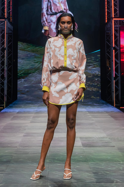 Verinia betta print crepe dress