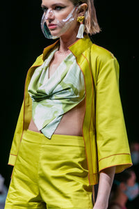 Vanessa chartreuse cotton sateen jacket