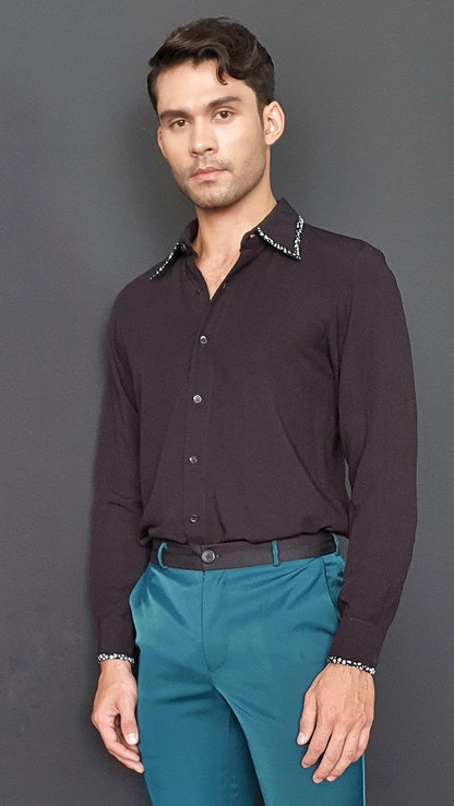 Tyson long sleeve viscose blend shirt