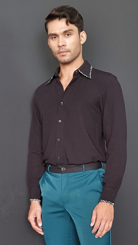 Tyson long sleeve viscose blend shirt