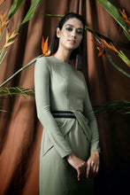 Load image into Gallery viewer, Hyacinth Sage Green Belted Kurung

